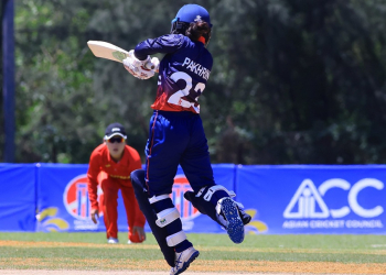 KLANG, MALAYSIA - MAY 27: Pictures from the match between Nepal and China during the Asian Games Qualifier Women's 2026 at Bayuemas Oval on May 27, 2026 in Klang, Selangor, Malaysia. (Photo by Peter Lim/PhotoDesk.com.my) for Asian Cricket Council