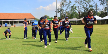 KLANG, MALAYSIA - MAY 22: Pictures from the match between Nepal and Malaysia during the Malaysia Women's vs Nepal Women's T20i Bilateral Series 2026 at Bayuemas Oval on May 22, 2026 in Klang, Selangor, Malaysia. (Photo by Peter Lim/PhotoDesk.com.my) for Malaysian Cricket Association